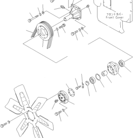 KIT CORREAS VENTILADOR KOMATSU 04122-22570