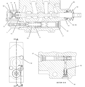 ASIENTO VALVULA HIDRAULICA CATERPILLAR 1265476