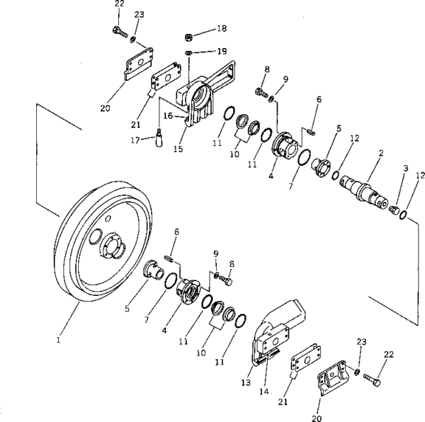 SOPORTE RUEDA GUIA KOMATSU 141-30-33134