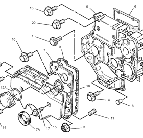 JUNTA TAPA DISTRIBUCION MOTOR CATERPILLAR 2313486