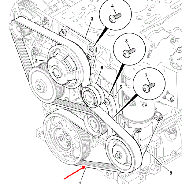 CORREA ALTERNADOR JCB 320/08609