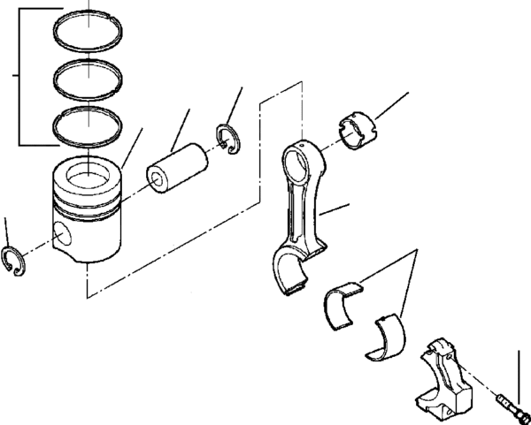 PISTON CON SEGMENTOS TD KOMATSU 6735-31-2140