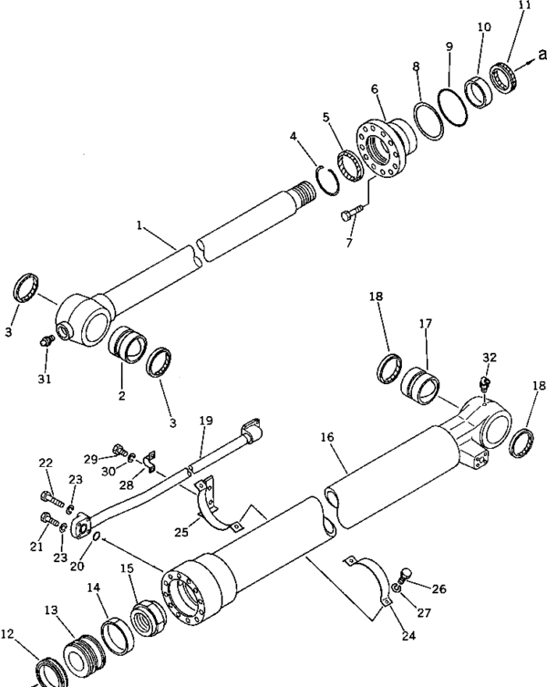 TUERCA BOTELLA ELEVACION KOMATSU 707-68-10580