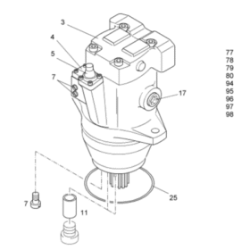 CARCASA MOTOR GIRO LIEBHERR 944168903