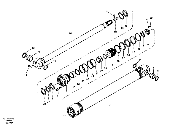 KIT EMPAQUETADURAS CILINDRO BALANCIN VOLVO VOE14589135