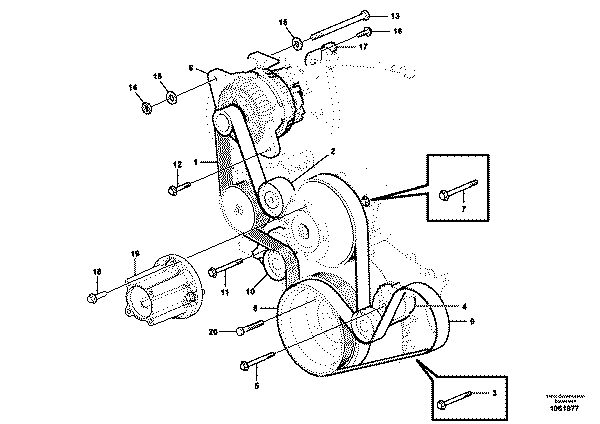 TENSOR COMPRESOR AIRE ACONDICIONADO VOLVO VOE21500159